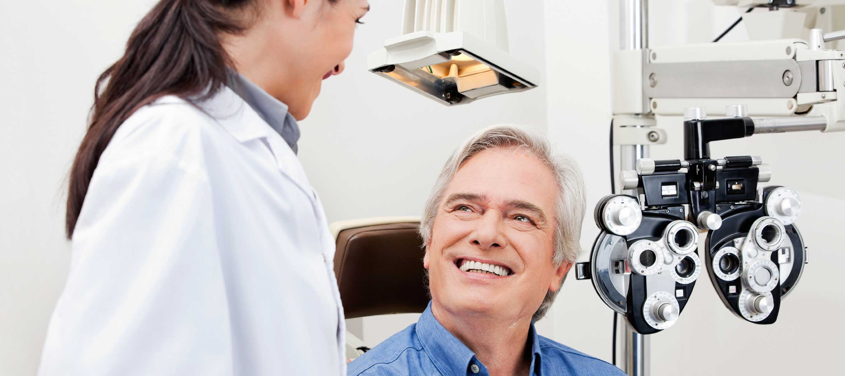 Man getting an eye exam